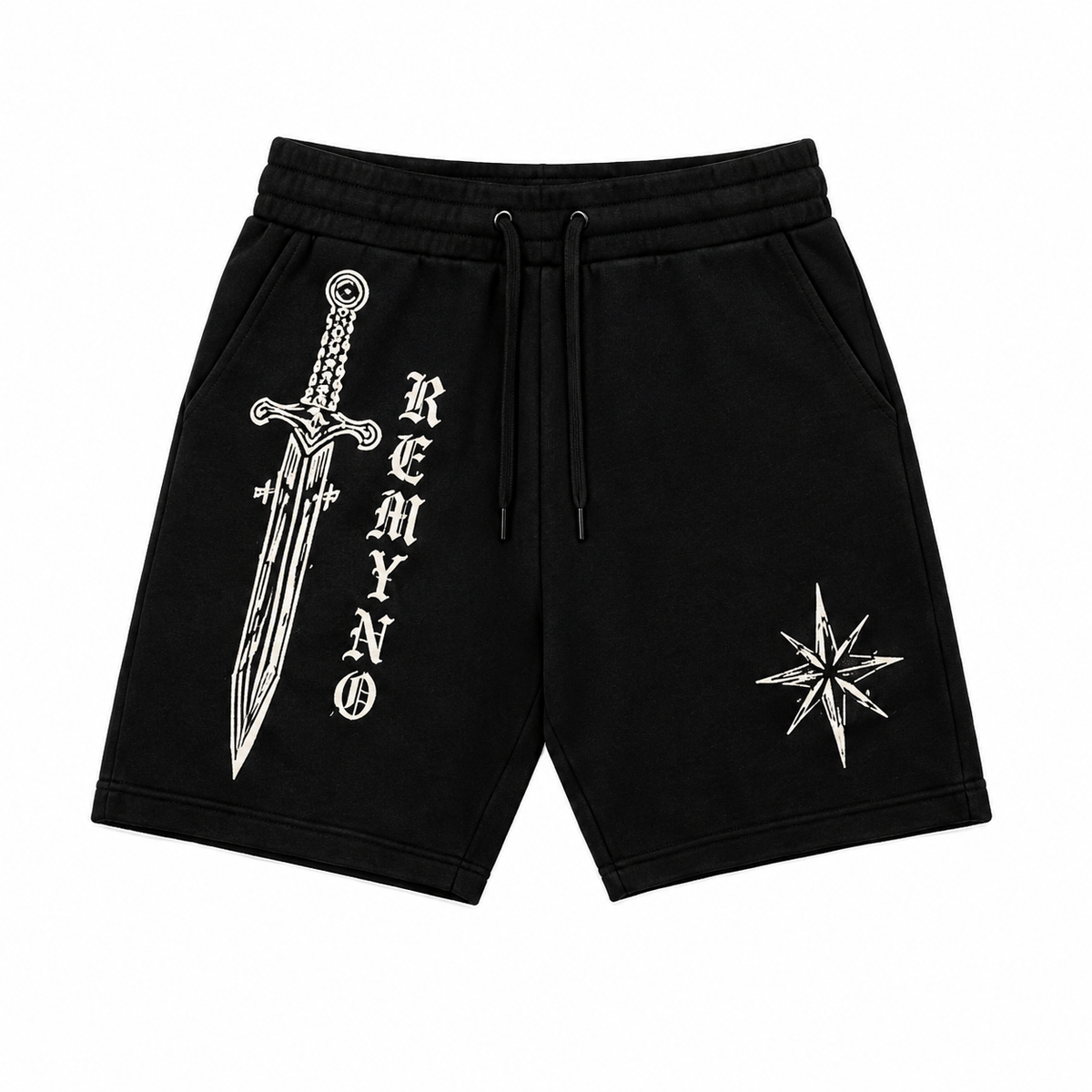 Remyno Drawstring Shorts | Black