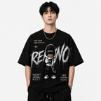 Cotton T-shirt with "REMYNO" brand logo print.