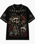 Cotton T-shirt with "REMYNO" brand logo print.