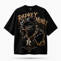 Cotton T-shirt with printed logo pattern of the "REMYNO" brand.