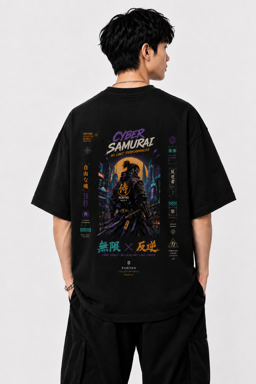 Cotton T-shirt printed with the "REMYNO" brand logo.