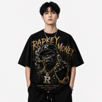 Cotton T-shirt with printed logo pattern of the "REMYNO" brand.