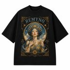 Cotton T-shirt with "REMYNO" brand logo print.
