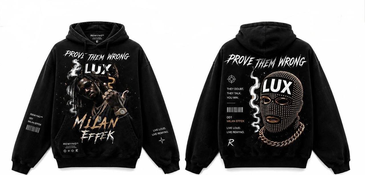 Hoodies printed with the "REMYNO" brand logo.