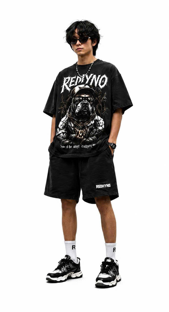 Cotton T-shirt with "REMYNO" brand logo print.