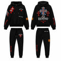Long-sleeve set with "REMYNO" brand logo print.