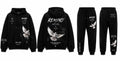 Long-sleeve set with "REMYNO" brand logo print.
